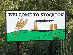 Welcome sign in Stockton