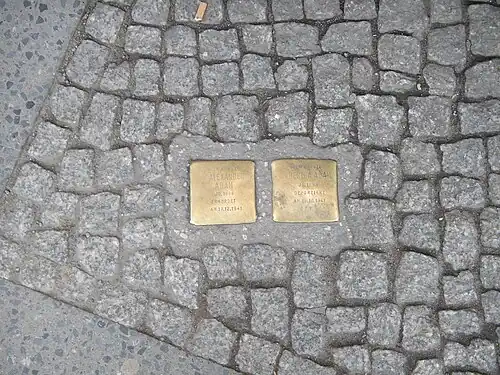 Stolpersteine for Hertha and Alexander Adam, Berlin-Friedrichshain