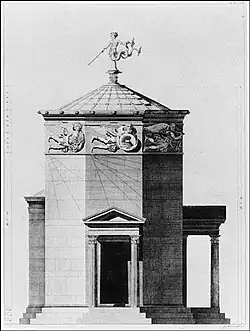 Elevation - Stuart & Revett, 1762, The Antiquities of Athens