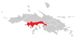Location of the subdistrict of Charlotte Amalie on the island of St. Thomas
