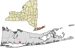 Location within Suffolk County and the state of New York