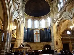 Sunday service at the French Protestant Church of London with pastor Stéphane Desmarais