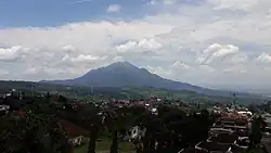 View of Tretes and Mount Penanggungan