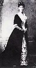 Ōyama Sutematsu in evening dress, 1888