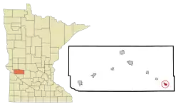 Location of Kerkhoven, Minnesota