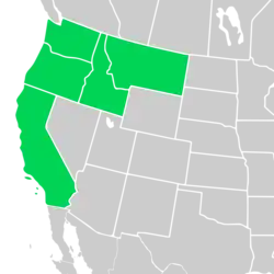 Symphyotrichum hendersonii distribution: US — California, Idaho, Montana, Oregon, and Washington.