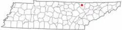 Location of Helenwood, Tennessee