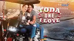 An image of Kylie Padilla and Ruru Madrid riding an auto rickshaw. The series title is displayed on the right side of the image. The logo of GMA Network is displayed on the upper right side of the image.