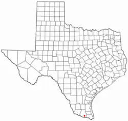 Location of Donna, Texas