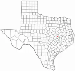Location of Franklin within Texas