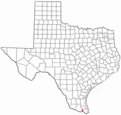 Location of La Feria, Texas