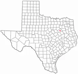 Location of Mustang, Texas
