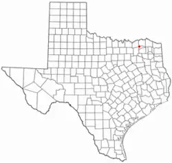 Location of Pecan Gap, Texas