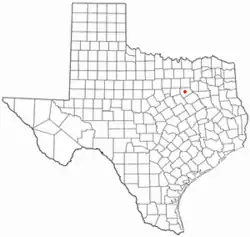 Location of Waxahachie, Texas