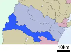 Location of Taihaku-ku in Sendai