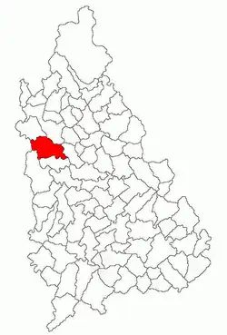 Location in Dâmbovița County