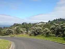 Part of the village seen from the south of the valley.
