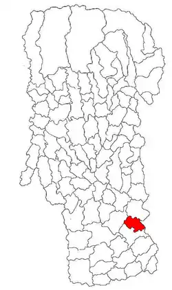 Location in Argeș County