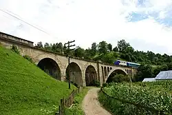 Railway viaduct in Telciu