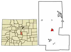 Location of the Midland CDP in Teller County, Colorado
