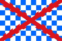 Unknown Tercio flag (appears near commander Ambrogio Spinola in the painting "The Surrender of Breda" of Diego Velázquez) (1621)