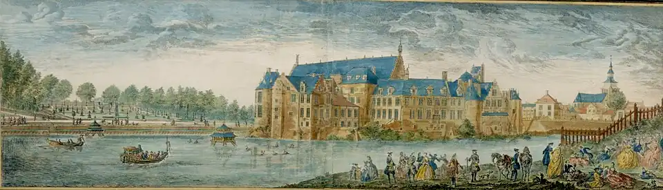 Tervuren Castle in the time of Charles of Lorraine (around 1760) by Heylbrouck