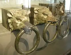 Bronzes in the shape of heads of various animals from the ships of Nemi[65][68]
