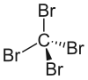 Stereo, skeletal formula of tetrabromomethane