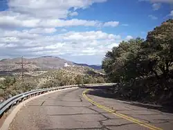 Spur&nbsp;78 descending Mt. Locke at McDonald Observatory. Spur&nbsp;77 ascends Mt. Fowlkes in the distance.