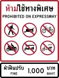 Prohibited on Expressways