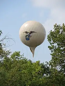 A replica of the Civil War observation balloon the Intrepid