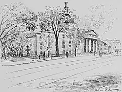 A 1914 drawing of the church