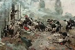 Painting of the Battle of Germantown