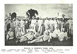 The Bendigo team to play Grace's XI in 1874