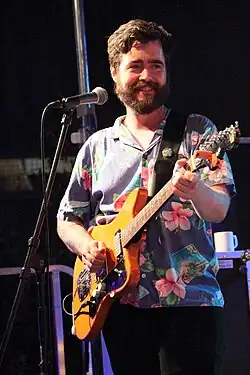 Mathias Kom performing in Schorndorf, at Manufaktur's 50th Anniversary in 2018.