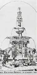 William Emerson's design of 1874 for a fountain in Crawford Market, Mumbai