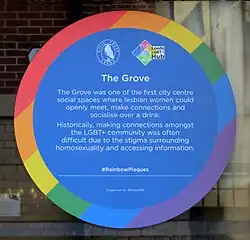 Plaque 1 on the Grove Inn, Back Row