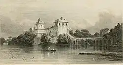 An engraving made from a similar sketch by W. Floyd, using a drawing by Anthony Fielding