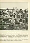 C.S. Cook picture of Ft Sumter after the bombardment September 28, 1863 showing the "Hot shot" Furnace at left and the Barracks at right