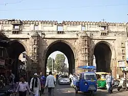 Teen Darwaza (Three-Gate) entrance to Ahmedabad