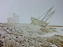 The schooner Thomas Parker, which was wrecked on St Mary's Isle during a storm on 26 October 1867