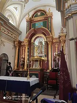 The baroque altar of Nuestra Senora del Rosario church in Balsicas
