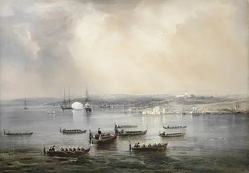 The Funeral of Rear Admiral Philip Parker King, Sydney, 1856, by Conrad Martens