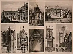 The Rouen Courthouse published in "The Iconographic Encyclopaedia of the Arts and Sciences" (1885).