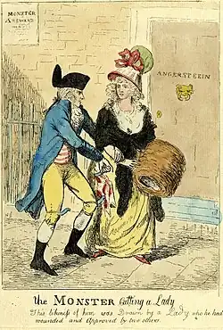 The London Monster attacking a woman