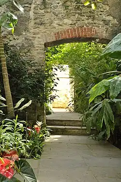 The ninfarium (tropical glasshouse) at Aberglasney Gardens