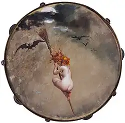 The witch, painted on a tambourine (1882)