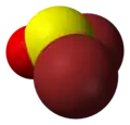 3D model of a thionyl bromide molecule