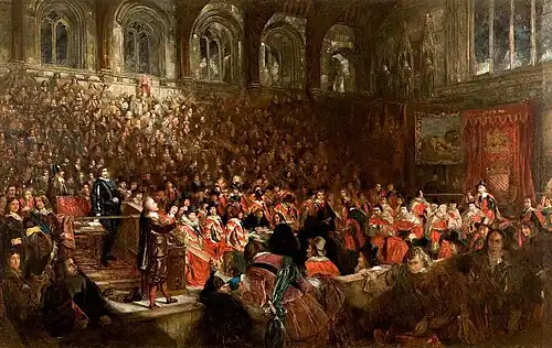 The Trial of the Earl of Strafford by Thomas Woolnoth