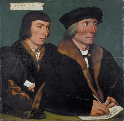 Portrait of Thomas Godsalve and his Son John, 1528. Hans Holbein the Younger (Gemäldegalerie Alte Meister)[6]